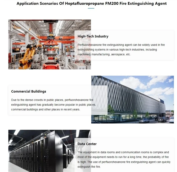 Applications of R227ea clean agent